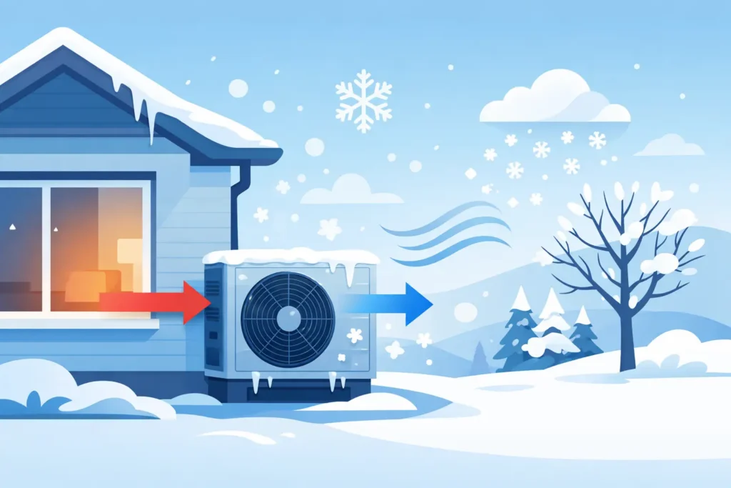 How a Heat Pump Works Below Freezing Weather